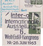 BRD - Frankfurt a/M. 1963 "6. Welt-Erdöl-Kongress" Masch.werbestpl. Karte