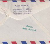 Syrien - 2x15 Pia. Bohrturm Luftpostbrief LH-Erstflug Damaskus/FFM 1970