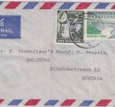 Rhodesia/Nyasaland - 1 sh. Staudamm u.a. Luftpostbrief n. ÖSTERREICH 1960