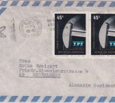 Argentinien - 2x45 C. 50 J. Staatl. Petroleumgesellschaft Luftpostbrief 1972