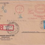 DR - Hamburg 1935 42 Pfg. AFS + 20 Pfg. Hindenburg Einschreibebrief/Postauftrag