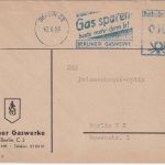 Berlin - Berlin C2 1955 10 Pfg. AFS "Berliner Gaswerke - Gas sparen" Ortsbrief