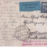 Norwegen - 30 Ö. 900. Todestag König OlafII. u.a. Luftpostkarte Trengereid 1930