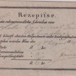 Österreich - Wien 1825 Rezepisse (Teilvordruck) für Reko-Brief n. Rabensburg