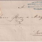 Österreich - 10 Kr. 3. Ausgabe Brief K1 Wien Südbahnhof - Leoben 1863