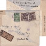 Österreich - 2x1 K. Adler ua. Einschreibebrief Wien - Heidelberg 12.10.20 Zensur