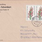 DDR - 2x40 Pfg. Orchideen Brief >20g Dresden - Sinsheim 1989
