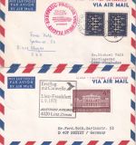 Österreich - AUA Erstflug Graz/Linz/Frankfurt 6 versch. Erstflugbelege 1971