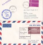 Österreich/Italien - AUA Erstflug Wien/Rom + Rom/Wien 2 Belege 1971