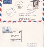 Österreich/Jugoslawien - AUA Erstflug Wien/Belgrad + Belgrad/Wien 2 Belege 1971
