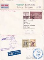 Österreich/Libanon/Türkei - AUA Erstflug Wien/Beirut 6 versch. Belege 1971