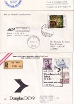 Österreich/Libanon/Türkei - AUA Erstflug Wien/Beirut 6 versch. Belege 1971