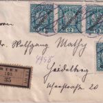Österreich - 4x12 H. "Deutsch-Österreich" Einschreibebrief Wien 13.9.19