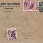 Österreich - 2.000 K. Frauenkopf u.a. Brief n. TSCHECHIEN Wien 31.12.23 Lagergeb