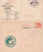 DDR - Esperanto 11 amtl. Ganzsachen m. versch. priv. Zudrucken + SST ex 1983/88