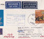 Jugoslawien - 10 Din. Morse-Telegraph Luftpostbrief/LH-Erstflug Zuleitung 1978