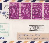 USA - 4x5 C. Amatuerfunk Luftpostbrief/LH-Erstflug Los Angeles/FFM 1969