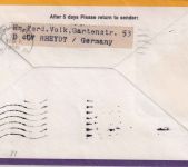 UAE - 2x15 F. Erdfunkstelle Luftpostbrief/LH-Erstflug Dubai - Dahran 1975