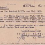 BRD - München-Allach 1952 10 Pfg. AFS "Lokomotiv-Fabrik Krauss-Maffei AG" Karte