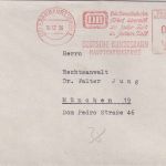 BRD - Frankfurt a/M. 1956 20 Pfg. AFS "Deutsche Bundesbahn" Brief Absender !!