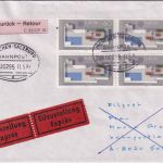 BRD - Bahnpost München/Salzburg Eilbrief n. Salzburg/postlagernd 1987