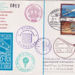BRD - Friedrichshafen 1983 Ballonpostkarte Aero-83 Zuleitungspost LH-Erstflug