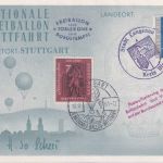 BRD - Ballonkarte Freiballon "Toblerone" 8. Nat. Wettfahrt SST Stuttgart 1961