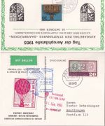 BRD - Ballonpost "Ergee III" Faltkarte/Sonderkarte Oberstdorf/Stuttgart 1965