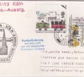 England - FPO 575/Köln 1983 SST Luposta Zuleitg/Ballonpost Ceroux-Mousty/Brüssel