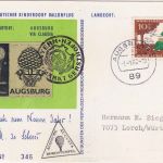 BRD - 18. Dt. Kinderdorf Ballonflug Sonderkarte Ausgburg/Gersthofen 1966