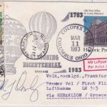 USA - Columbus Ohio COLOPEX Ballonpost Zuleitung LH-Erstflug Herakliom/FFM 1983