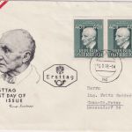 Österreich - 2x40g 125. Geb. Bruckner Zensurbrief Graz 3.9.49