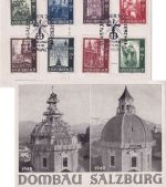 Österreich - Salzburger Dom Wiederaufbau Satz/Sonderkarte + SST Salzburg 1949