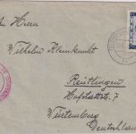 Österreich - 50g Landschaften Zensurbrief Feldkirch - Reutlingen 12.6.46