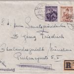 Österreich - 5 S ua. Trachten Einschreibebrief/Spätlingssendung Bad Gastein 1949