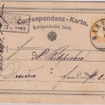 Österreich - 2/5 Kr. Ganzsache (überklebt) K1 Karlsbad 6/6 - Dresden 1874