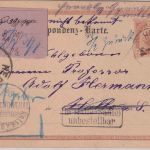Österreich - 2 Kr. Ganzsache Hernals - Halle a/S. 1891 "Unbestellbar"
