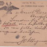 Österreich - 2 Kr. Ganzsache priv. Zudruck Budweis - Augsburg 1895