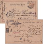 Österreich - 2 Kr. Ganzsache priv. Zudruck Budweis - Augsburg 1895