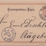 Österreich - 2 Kr. Ganzsache priv. Zudruck Budweis - Augsburg 1895