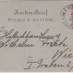 Bosnien & Herzegowina - 5 Kr. Adler GA/Kartenbrief KuK Militärpost XXII 1894