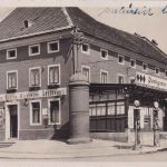 Österreich - Klagenfurt Metzgerei/Gasthaus Krießmann sw-Foto-AK gelaufen 1936