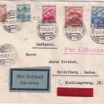 Österreich - (Wien) RAVAG Jubiläumsausstellung 1934 Lupo-Eilbrief n. Heidelberg