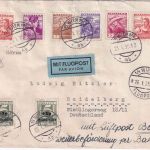Österreich - 2x5g Winterhilfe u.a. Luftpostbrief Wien - Heidelberg 1935