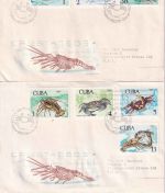 Cuba - Krebstiere Satz (7 Werte) 2 Schmuck-FDC ESST Habana 20.5.1969