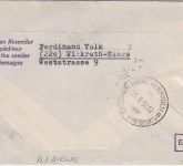 DDR - 40 Pfg. Honigbiene Luftpostbrief/Sabena Messesonderflug Leipzig 1959