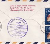Japan - 6x10 Y. Fische Luftpostbrief/LH-Erstflug (Etappe) Osaka/Frankfurt 1969