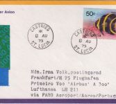 St. Lucia - 50 C. Franz. Angelfisch Luftpostbrief Castries 111979 Zuleitungspost