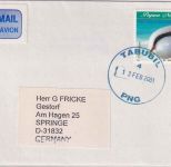 Papua-Neuguinea - 1 K. Muschel Luftpostbrief Tabubil - Springe 2001