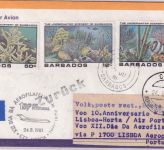 Barbados - 50 C. ua. Meeresfauna/-flora Lupo-Brief Zuleitung TAP-Sonderflug 1981